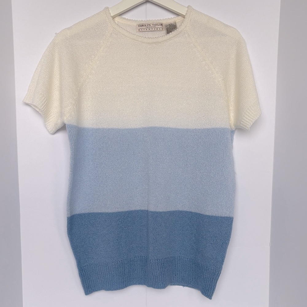 Vintage Carolyn Taylor Knit Short Sleeve Sweater size M.